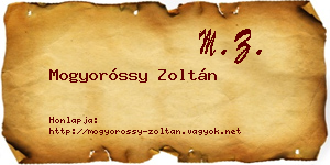 Mogyoróssy Zoltán névjegykártya