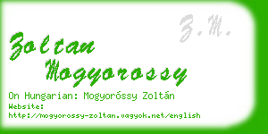 zoltan mogyorossy business card