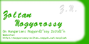 zoltan mogyorossy business card